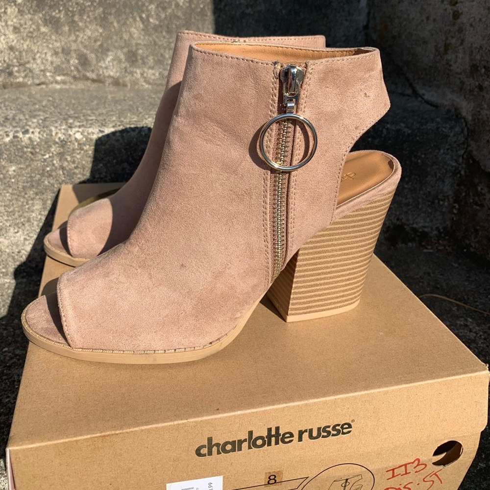 Charlotte Russe Peep Toe Block Heels